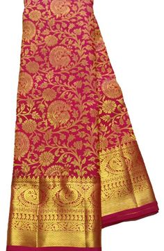 Pink Handloom Kanjeevaram Pure Silk Saree Pattu Sarees Wedding, South Indian Bride Saree, Latest Silk Sarees, Saree Hairstyles, Silk Sarees Online Shopping, Sari Design, Traditional Silk Saree, Wedding Saree Collection, Bridal Mehendi Designs