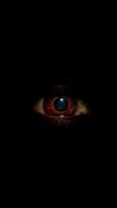 an eye is shown in the dark