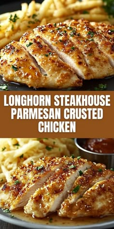 🍽️ Recreate the classic Longhorn Steakhouse Parmesan Crusted Chicken Recipe in your own kitchen! This popular dish combines tender chicken, a crispy parmesan crust, and creamy toppings for a flavorful meal that feels like dining out. 🌟 Ideal for impressing guests or treating yourself, this recipe brings a taste of the steakhouse home! Pair it with sides like roasted veggies or garlic mashed potatoes. #LonghornSteakhouse #ChickenRecipe #ParmesanChicken 🧀 Copycat Longhorn Parmesan Crusted Chicken, Chicken Parmesan Sides Dishes, Copycat Longhorn Parmesan Chicken, Longhorn Steakhouse Parmesan Chicken, All Recipes.com, Simple Chicken Brine, Garlic Parmesan Crusted Chicken, Famous Restaurant Recipes, Longhorn Parmesan Crusted Chicken