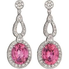 Tourmaline And Diamond Dangle Earring Solid White Gold 14K 18 Ct Gemstone Earring Pink Earring, Champagne Taste, Easy Diy Jewelry, Tourmaline Jewelry, Diamond Dangle Earrings, Pink Jewelry, I Love Jewelry, Precious Gems, Van Cleef Arpels