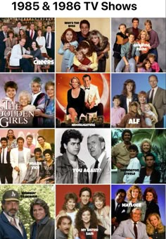 the golden girls and other tv shows are shown in this collage with their names