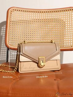 Bird in Bag - Classic Square Pure Flap Womens Crossbody Bag Chain Strap Shein Brasil, Chain Pattern, Bag Chain, Womens Crossbody Bag, Bag Bag, Bird In Bag, Square Bag, Chain Strap, Pu Leather