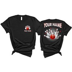 PRICES MAY VARY. PERSONALIZED T-SHIRT: A Custom Bowling Shirts with name and shirt number will be the perfect gift for bowling lovers, mom, daughter, sister, niece, Wife, girlfriend,... Click on "Customize Now" and and start designing your unique shirt. MATERIAL: Solid colors are 100% cotton ( Black, White, Navy , Forest Green). Dark Heather colors are 50% cotton, 50% polyester. Sport Grey and Athletic Heather 90% cotton, 10% polyester. Color Dark Gray Heather and Heather Mauve 52% cotton, 48% p Diy Bowling Shirts Ideas, Bowling Mom, Bowling Team Shirts, Vintage Bowling Shirts, Custom Bowling Shirts, Dark Heather Color, Bowling T Shirts, Bowling Team, Unique Shirt