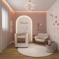 Luxury Baby Nursery, Cozy Baby Room, Newborn Room, Baby Nursery Inspiration, Baby Room Themes, Modern Kids Bedroom, Baby Boy Room Decor, Girl Nursery Room