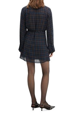 Fall for the wrapped silhouette of this woolly, day-to-night mini covered in polished plaid. 35" length (size 8) True wrap style with side tie closure Spread collar Long sleeves with button cuffs Lined skirt 85% viscose, 15% wool Dry clean or machine wash, line dry Made in Turkey Plaid Wrap Dress, Long Sleeve Wrap Dress, Lined Skirt, Nordstrom Dresses, Wrap Style, Blue Dresses, Wrap Dress, Mango, Top Brands