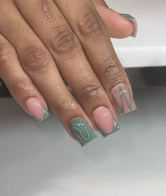 Short Nail Set, Hard Nails, Colored Acrylic Nails, French Tip Acrylic Nails, Girly Acrylic Nails, Acrylic Nails Designs, Work Nails, Short Square Acrylic Nails, Dope Nail Designs