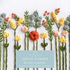 Beginner Hand Embroidery PDF Digital Pattern | And Other Adventures Embroidery Co Beginner Hand Embroidery, Summer Wildflowers, Ribbon Embroidery Kit, French Knot Embroidery, Beginner Embroidery Kit, Digital Embroidery Patterns, Hand Embroidery Kit, Dmc Embroidery Floss, Pola Sulam