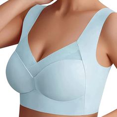 PRICES MAY VARY. Comfortable: Wireless bra for women is made of skin-friendly, highly elastic fabric ,offers lightweight/breathable and comfortable feeling. Wireless&Seamless:V neck, Air Ultimate Lift Stretch,No Steel Ring,super soft,and you will feel nothing at all. Push Up Bra: Provide instant sculpting of breasts shape & contour against sagging, Creating a perkier & smoother shape with full support. Occasion: This everyday bras can wear for Daily wear, Sleep, Sports, Fitness, Yoga, Pregnancy, Affordable Stretch Racerback Bra, Affordable Comfortable Light Support Intimates, Hanging Up Bras, Hide Bra Back, Travel Bra, Most Comfortable Bra, Comfortable Bra, Belle Silhouette, Women Gathering