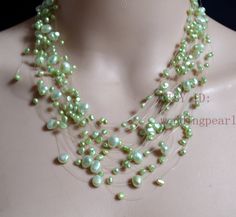 necklace material: Real freshwater pearl pearl grade: AA+ clasp: stainless steel lobster clasp+ adjustable chain pearl body: with tiny blemishes pearl luster: high pearl shape: baroque pearl size: 3-8mm pearl colour: dyed mint green packaging: beautiful pouch Thank you for your viewing. the other floating necklaces: https://www.etsy.com/shop/weddingpearl?ref=shop-header-name&listing_id=545523385&from_page=listing&sort_order=date_desc&search_query=floating%2Bnecklace&page=2#items