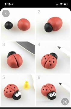 how to make ladybug cake decorations with fondant and icing step by step instructions