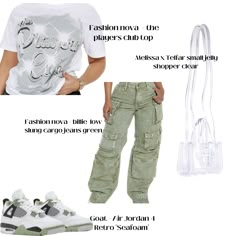 Going Outfit, Cargo Outfit, Graphic Tee Outfits, Jordan 4s, Swag Outfits For Girls, Cute Outfits For School