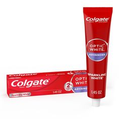 Remove 5 years of stains* using the Colgate Optic White Advanced Hydrogen Peroxide Teeth Whitening Toothpaste. This travel sized hydrogen peroxide toothpaste uses a patented 2% hydrogen peroxide formula that is enamel-safe to whiten beyond surface stains. Plus, it’s a gluten free mint toothpaste with a Sparkling White flavor to help keep breath fresh. This teeth whitening toothpaste for adults is also an anticavity fluoride toothpaste to help prevent cavities. Go beyond surface stains with the C Hydrogen Peroxide Teeth, Hydrogen Peroxide Teeth Whitening, Peroxide Teeth Whitening, Colgate Optic White, Antiseptic Mouthwash, Mint Toothpaste, Colgate Toothpaste, Travel Toothpaste, Teeth Whitening Toothpaste