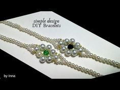 Beaded bracelet. Easy beaded bracelet tutorial for beginners - YouTube Beaded Bracelet Tutorial, Bracelet Easy, Beaded Jewelry Tutorials, Bead Loom Bracelets, Beautiful Bracelets, Simple Bracelets