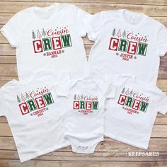 Celebrate the holidays in style with our Matching Cousin Crew Christmas Shirts! Perfect for family gatherings, Christmas morning photos, or holiday pajama parties, these festive shirts are designed to bring everyone together. Personalize them with names for an extra special touch, making them ideal for family matching outfits or group Christmas gifts. Key Features: Design: Fun and festive "Cousin Crew" graphic perfect for the holiday season. Customization: Option to add names for a unique, personalized touch. Comfortable Fit: Soft, breathable fabric for all-day wear. Versatile: Great for matching family Christmas shirts, group holiday tees, or pajama gift sets. Sizes for All: Available in kids and adult sizes so the whole family can join in the fun. Make this Christmas memorable with match Group Christmas Gifts, Cousins Christmas, Pajama Gift Set, Pajama Gift, Holiday Tees, Christmas Shirts Family, Christmas Pajamas Family, Group Holiday, Matching Family Christmas Shirts