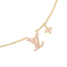 LOUIS VUITTON® - Lv Iconic Enamel Necklace - Pink Prada Necklace Jewelry, Rose Gold Jewelry Cheap, Luxury Pink Michael Kors Watch, Luxury Gold Jewelry With Gold-tone Logo, Luxury Delicate Necklace, Pretty Necklaces Cheap, Affordable Trendy Jewelry, Gold Stacked Necklaces Tiffany & Co., Jewelry Effey