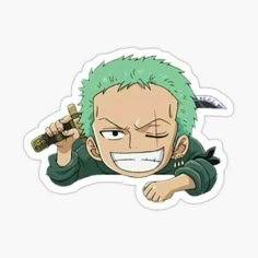 One Piece Zoro Chibi, Roronoa Zoro Sticker, Anime Chibi One Piece, Zoro Stickers Printable, One Piece Printable, Anime Chibi Sticker, Zoro Cartoon