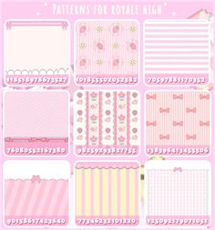 pink and white wallpapers with bows, hearts, bow ties and flowers on them