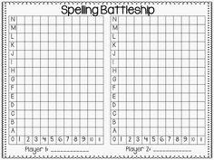 the spelling game for spelling battleship