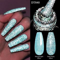 nail polish Nail Gel Manicure, Nail Polish Summer, Nails Sparkling, Glitter Gel Nail Polish, Sparkling Rose, Glitter Gel Polish, Glitter Gel Nails, Uv Gel Nail Polish, Nail Tattoo