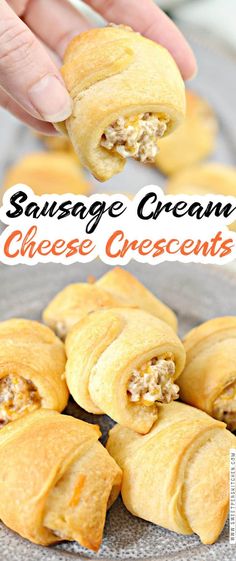 sausage cream cheese crescents are an easy appetizer to make for the holidays