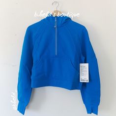 Description: Lululemon Scuba Oversized Half-Zip Hoodie In Poolside (Plsi). A Beautiful Jewel-Tone Blue For Summer! Discontinued Color. Special Collector’s Item. Soft & Cozy. Scuba Silhouette. Zipper Garage Keeps Chafe In Check. Kangaroo Pocket With Hidden Phone Sleeve. Elastic Zipper Pull Doubles As A Hair Tie. Thumbholes. Oversized Fit, Waist Length. Sold Out. Size: Size Xs/S (Listed As Size Small (S) For Exposure.) Please Note That Lululemon Only Sells This Style Of Hoodie In 3 Sizes: Xs/S, M/ Cropped Half Zip, Sell On Poshmark, Lululemon Scuba Hoodie, Orange Hoodie, Summer Soft, Half Zip Hoodie, Casual Preppy Outfits