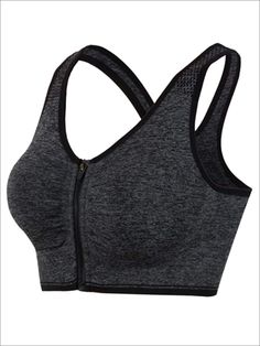 Cheap Sports Bra, Gym Sports Bra, Zip Up Sports Bra, Workout Clothes Cheap, Bra Outfit, Front Zip Sports Bra, Casual Activewear, High Impact Sports Bra