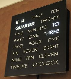 this is the coolest clock i've ever seen it has two minutes to five