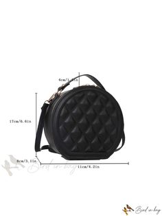 Bird in Bag - Agyle Quilted Circular Top Handle Bag Quilted Top, Circle Bag, Elegant Pattern, Black Bag, Bird In Bag, Handle Bag, Color Khaki, Style Elegant, Top Handle