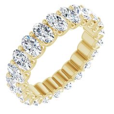 4.41 ct. Oval Diamond Eternity Band-in 14K/18K White Oval Eternity Band, Round Diamond Eternity Band, Timeless Ring, Eternity Rings, High Jewellery, Diamond Eternity Band, Forever One Moissanite, Dream Engagement Rings, Ring Stacking