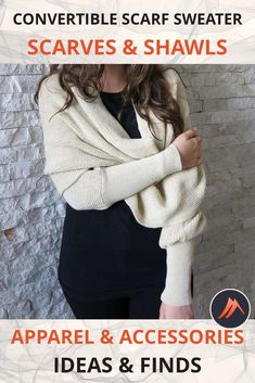 Convertible Scarf Sweater by Mounteen (Beige). Add style and sophistication to your favorite winter outfit and take it from boring to brilliant, in an instant, with our adorable, Convertible Scarf Sweater. Worldwide shipping. Visit to learn more or save to your board for later! Apparel & Accessories, Clothing Accessories, Scarves & Shawls Versatile Beige Winter Sweater, Comfortable Beige Winter Outerwear, Versatile Winter Cardigan, Winter Solid Knit Cardigan, Versatile Soft Knit Cardigan, One Size Warm Sweater For Fall, Warm One Size Sweater For Fall, Snug Soft Knit Winter Cardigan, One Size Soft Knit Cardigan For Winter