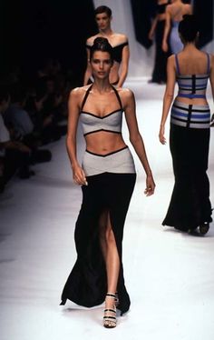 Herve Leger 90s, 70s Runway, 19s Fashion, 1990s Runway, Runway Moments