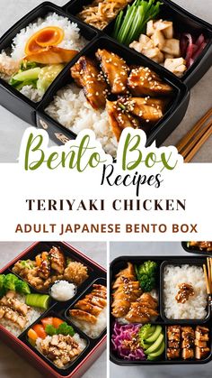 bento box recipes teriyaki chicken adult japanese bento box with rice and vegetables