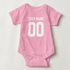 Cute Girl Toddler, Girl Toddler Outfits, Personalized Onesies, Name Baby Girl, Personalized Baby Onesie, Football Clothing, Pink Football, Customizable Shirts