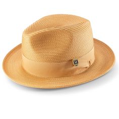 Make a statement with our eye-catching Tan Braided Wide Brim Pinch Fedora Matching Grosgrain Ribbon Hat H42! Crafted from a lightweight polyester blend and featuring a stylishly braided pinched crown, a matching grosgrain ribbon, and a wide 2 1/2" brim, this fedora is sure to turn heads. Plus, with the addition of an elegant Montique pin, your look will truly stand out. Ready to rock the house? Braided Hat Matching Grosgrain Ribbon Pinch Crown Montique Pin No Lining Fedora Wide Brim Solid Color Classic Gold Fedora With Short Brim, Classic Gold Flat Brim Fedora, Classic Gold Fedora With Curved Brim, Classic Gold Brimmed Fedora, Gold Wide Brim Classic Fedora, Classic Gold Wide Brim Fedora, Classic Spring Sun Hat With Flat Bill, Classic Flat Bill Sun Hat For Spring, Classic Gold Wide Brim Hat