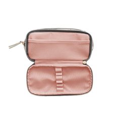 Zip up and get organized with this chic pencil pouch from The Everygirl. It has two zipper compartments for maximum storage; one has a mesh pocket and secure pen loops that can fit highlighters, and the other has clean open space for sticky notes, cords, chargers, or multiple smartphones. Perfect for use in your backpack or work bag, this pencil case protects your gear with a soft, vegan leather exterior in the Pressed Flowers botanical print. It works nicely for beauty products too! Dimensions: Back To School Rectangular Pencil Case With Zipper, Rectangular Pencil Case With Zipper For Back To School, Functional Stationery With Zipper Closure For School, Functional School Stationery With Zipper Closure, Functional Pencil Case With Zipper For Back To School, Functional Zipper Closure Pencil Case For Personal Use, Back To School Pencil Case Pouch With Zipper, School Cosmetic Bag With Zipper Pocket, Back To School Pencil Case With Zipper Closure