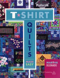 a cross made up of many different types of fabrics and letters that spell out the word t - shirt quilts