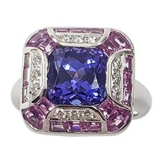 Luxury Brilliant Cut Sapphire Gemstones, Luxury Sapphire Gemstones With Round Cut, Luxury Purple Rings Gia Certified, Luxury Purple Gia Certified Rings, Luxury Sapphire Gemstones With Brilliant Cut, Luxury Pink Sapphire Ring With Halo Setting, Luxury Pink Sapphire Ring For Formal Occasions, Luxury Multi-stone Sapphire Baguette Cut Ring, Formal Pink Sapphire Birthstone Ring