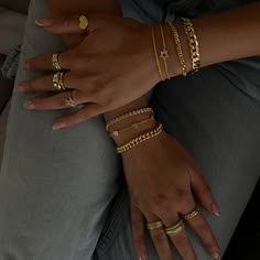 Is it a sin to say we love our Baby Devil bracelet? The thickest of our cuban link chains, this bracelet is irresistible. Wear this eye catching piece alone or add it to a stack of bracelets to elevate any outfit. قلادات متدلية, Rings And Bracelets, Luxe Jewelry, Gold Armband, Jewelry Accessories Ideas, Classy Jewelry, Jewelry Essentials, Stacked Jewelry, Gold Bracelets