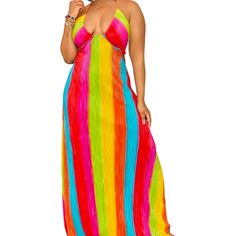 Women's Plus Size Elegant Halter Maxi Dress - Fabulously Dressed Boutique Night Club Outfits For Women, Pleated Halter Dress, Club Outfits For Women, Backless Long Dress, Halter Neck Maxi Dress, Night Club Outfits, Plus Size Elegant, Strap Dresses, Halter Maxi Dress