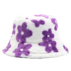 Unisex Floral Patterns Faux Fluffy Fur Bucket Hats is a stylish variety of hats that will complement your outfit. These hats are made in the style of a bucket and have a floral pattern printed on them. It's composed of faux fur, so it's light and comfy. It is appropriate for both men and women. Add it to your collection right now! Specifications: Size: 55-58cm Material: Faux fur Item Type: Bucket Hats Gender: Unisex Feature: Keep warm Applicable Scene: Outdoor Applicable Season: Winter Pattern T Trendy Adjustable Winter Costume Hats And Headpieces, Trendy Adjustable Mini Hats For Winter, Trendy Mini Bucket Hat For Winter, Trendy White Winter Bucket Hat, Trendy Purple Hats For Winter, Trendy Winter Mini Bucket Hat, Trendy Purple Winter Hat, Trendy Purple Bucket Hat For Spring, Trendy Purple Bucket Hat