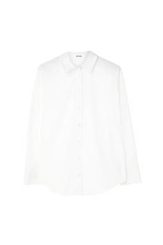 Oversized Long Sleeve Cotton Shirt Oversized Collared Shirt For Formal Occasions, Classic Daywear Blouse, White Long Sleeve Poplin Tops, Oversized Business Shirt With Button Closure, Modern Button-up Shirt For Daywear, Classic Everyday Shirt With Spread Collar, Classic Shirt With Spread Collar For Everyday, Classic Shirt With Shirttail Hem For Fall, White Poplin Tops With Button Cuffs