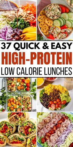 seven quick and easy high protein low calorie lunches