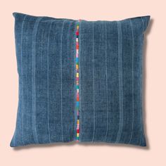 Indigo Corte Pillow - Intertwined Denim Throw Pillows, Bed Pillow Cover, Ruth And Naomi, Indigo Pillows, Accent Wall Ideas, Feather Pillows, Denim Ideas, Handwoven Fabric, Vintage Indigo