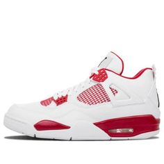 Looking for a sneaker that will make you stand out from the rest? Then check out the Air Jordan 4 Retro ‘Alternate 89’! This sneaker is part of the Air Jordan ‘Alternate Collection’ and features a design based on the Chicago Bulls’ home uniform. The white and red colorway is sure to turn heads, while the comfortable construction will make this sneaker your go-to choice for all day wear. (AJ4/SNKR/Men's/Atlanta/High Top/Basketball) Low-top Jordan Shoes With Rubber Waffle Outsoles For Sports, Sporty Air Jordan 4 Mid-top Breathable, Sporty Air Jordan 4 Mid-top With Boost Midsole, Sporty Breathable Air Jordan 4 Mid-top, Sporty Air Jordan 4 High-top With Cushioned Footbed, Sporty Air Jordan 4 With Boost Midsole And Lace-up, Air Jordan 4 High-top With Rubber Sole, Sporty Air Jordan 4 High-top With Rubber Sole, White Sole High-top Air Jordan 4