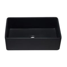 a black sink on a white background