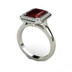 "Product description: Product Type - Ring Metal Type - 925 Solid Sterling Silver (High Quality Polishing & Finishing) Gemstone - Natural Rhodolite Garnet Gemstone Size - 7X9 MM Gemstones Shape - Octagon Accent Stone - CZ Gemstone color - As Picture Gemstone Purity - 100% Natural (Guaranteed) Standard Shipping - 3 to 7 Days ($25 Extra) Economy Shipping - 10 to 20 Days (Free Worldwide) Please Note - Color in the picture may be slightly different from the actual product. Due to photographic lig Formal Garnet Ring With Center Stone, Fine Jewelry Garnet Ruby Ring With Bezel Setting, Formal Garnet Rings With Accent Stones, Formal Garnet Jewelry With Bezel Setting, Formal Sterling Silver Birthstone Ring With Accent Stones, Formal Emerald-cut Birthstone Ring With Halo Setting, Classic Ruby Birthstone Ring With Halo Setting, Luxury Garnet Ring With Center Stone, Formal Emerald Cut Birthstone Ring With Halo Setting