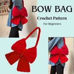 a crochet bow bag pattern for beginners