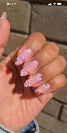 Flower Nail Art, Spring Nail, Nail Designs Spring, Classy Nails, Nail It, Floral Nails