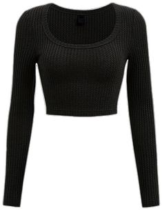 Yoga Fashion, Crop Tee, Square Neck, Grey And White, Rib Knit, Collar Styles, Top Styles, Knitted Fabric, Scoop Neck