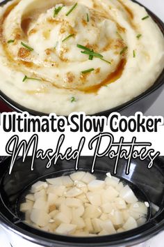 These easy mashed potatoes are prepped ahead and made in the slow cooker. They are super tasty!